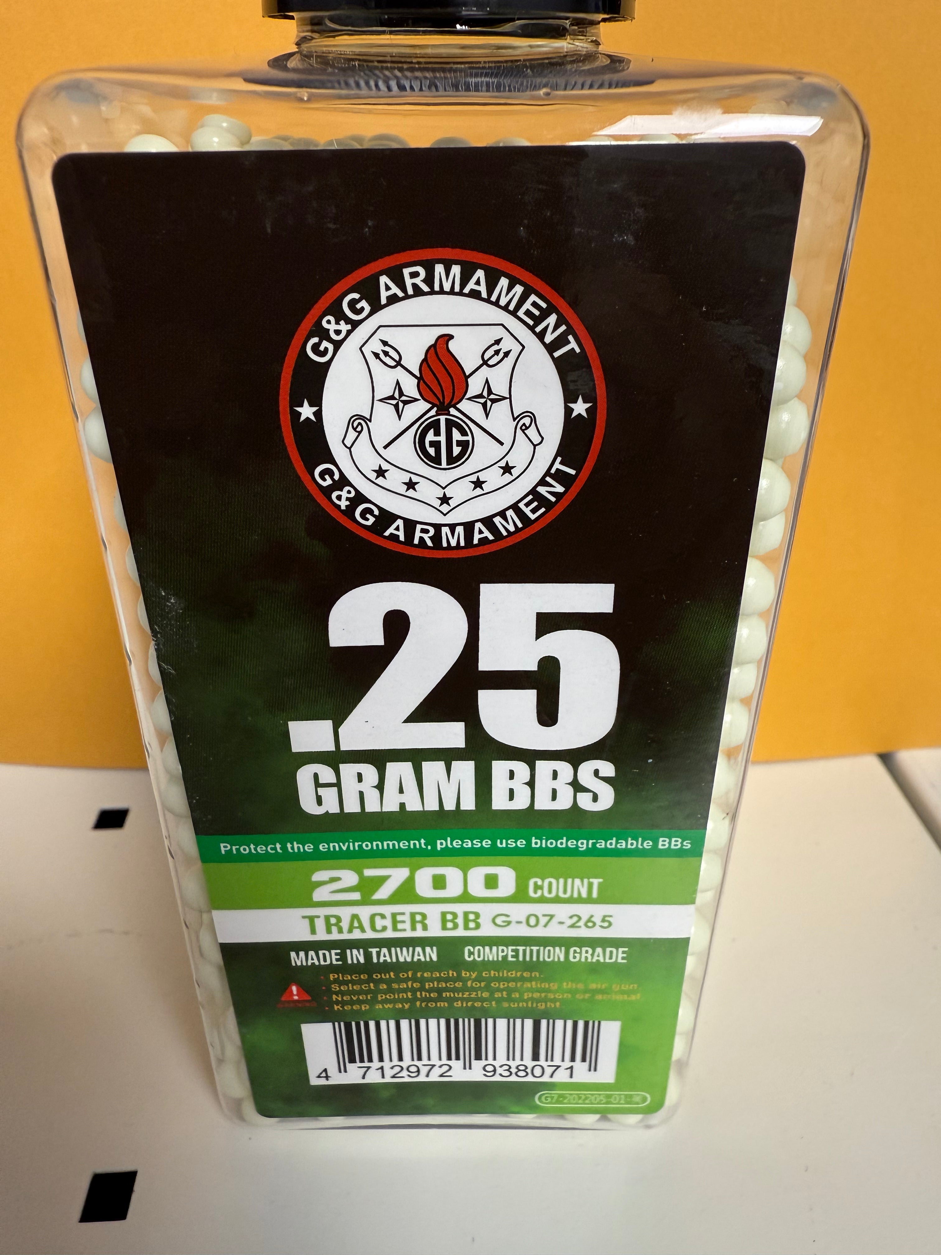 G&G .25 Non-Bio Tracers (2700 Count)